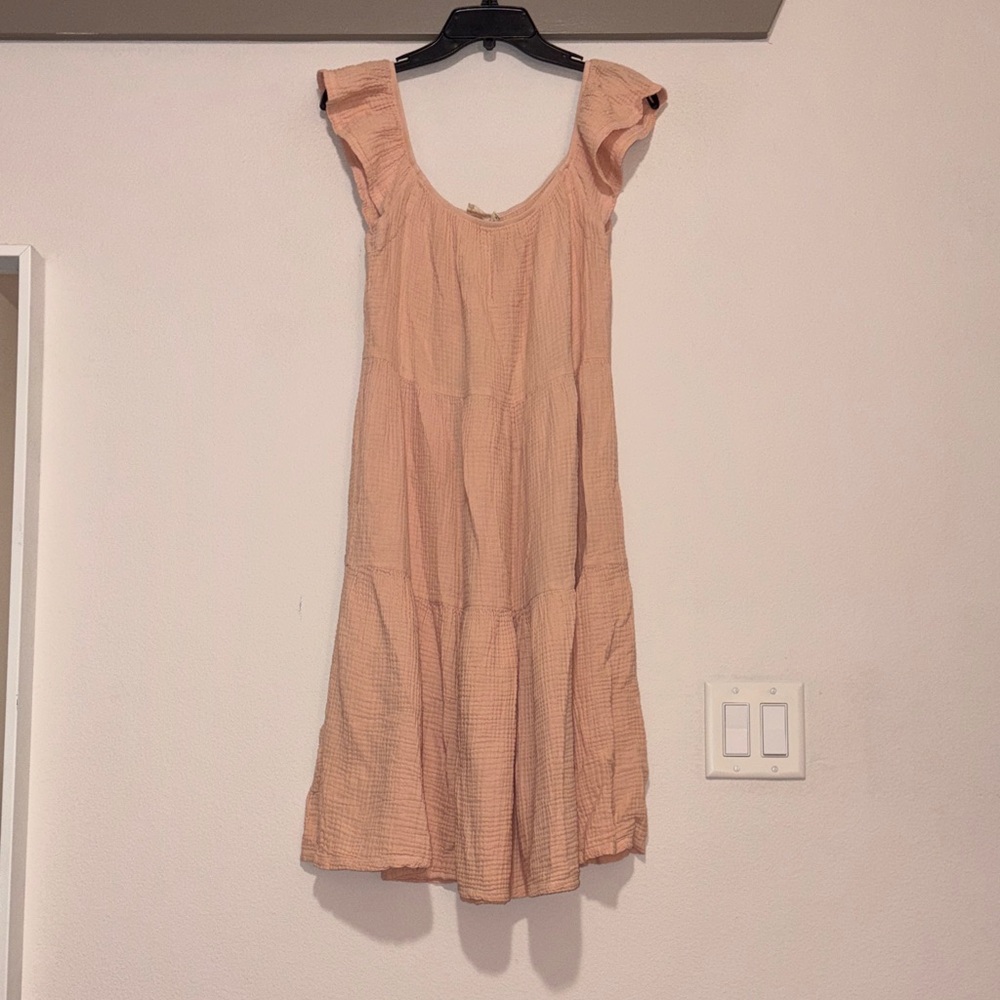 Nation LTD Noa Gauze Midi Dress in Bellini SZ S EUC - Picture 2 of 5